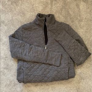 lululemon athletica Quilted Half-Zip Pullover in Charcoal Gray
